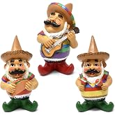 Mexican Fiesta Figurine Tabletop Decor Set of 3 Resin Cinco de Mayo Figurines Decoration Resin Figurines Table Centerpiece for Taco Tuesday Mexico Desk Shelf Mantle Home Party Supplies Decorations