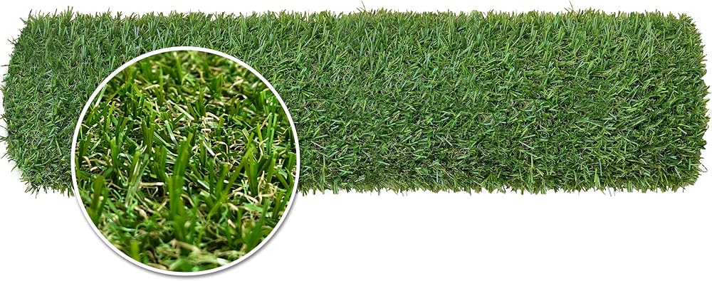 WALPLUS 4mx1m Roll 20mm Pile Height Artificial Grass Garden Lawn