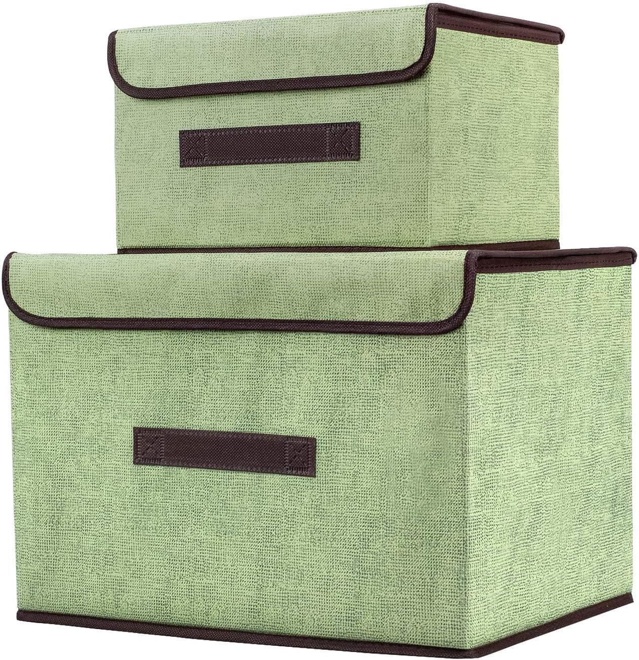 Foldable Storage Boxes Linen Organizer Cubes with Lids For