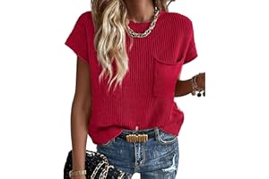 KIRUNDO Short Sleeve Sweater for Women 2025 Casual Sweater Vest Cotton Knit Pullover Tank Tops Trendy Spring Summer Outfits