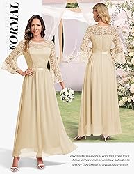 Wedtrend Women's Bridesmaid Dresses, 3/4 Flared