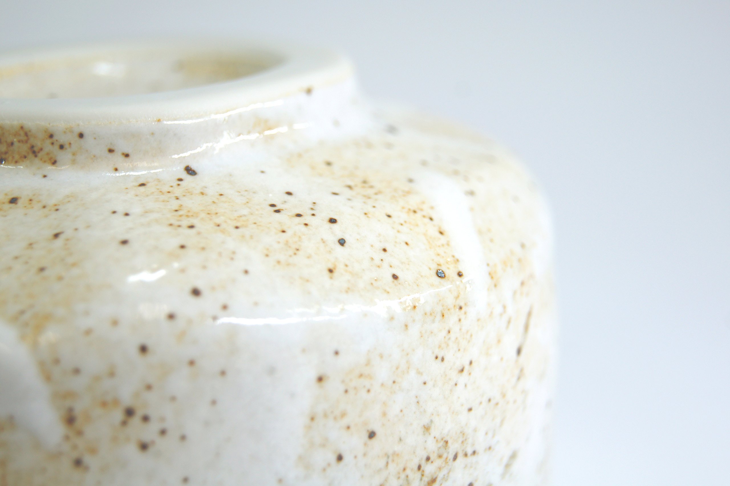 Mino Ware Japanese Handcrafted Matcha Tea Bowl Beige, Matcha Tea Cup Ceremony, Authentic Pottery, Yuki Shino Chawan