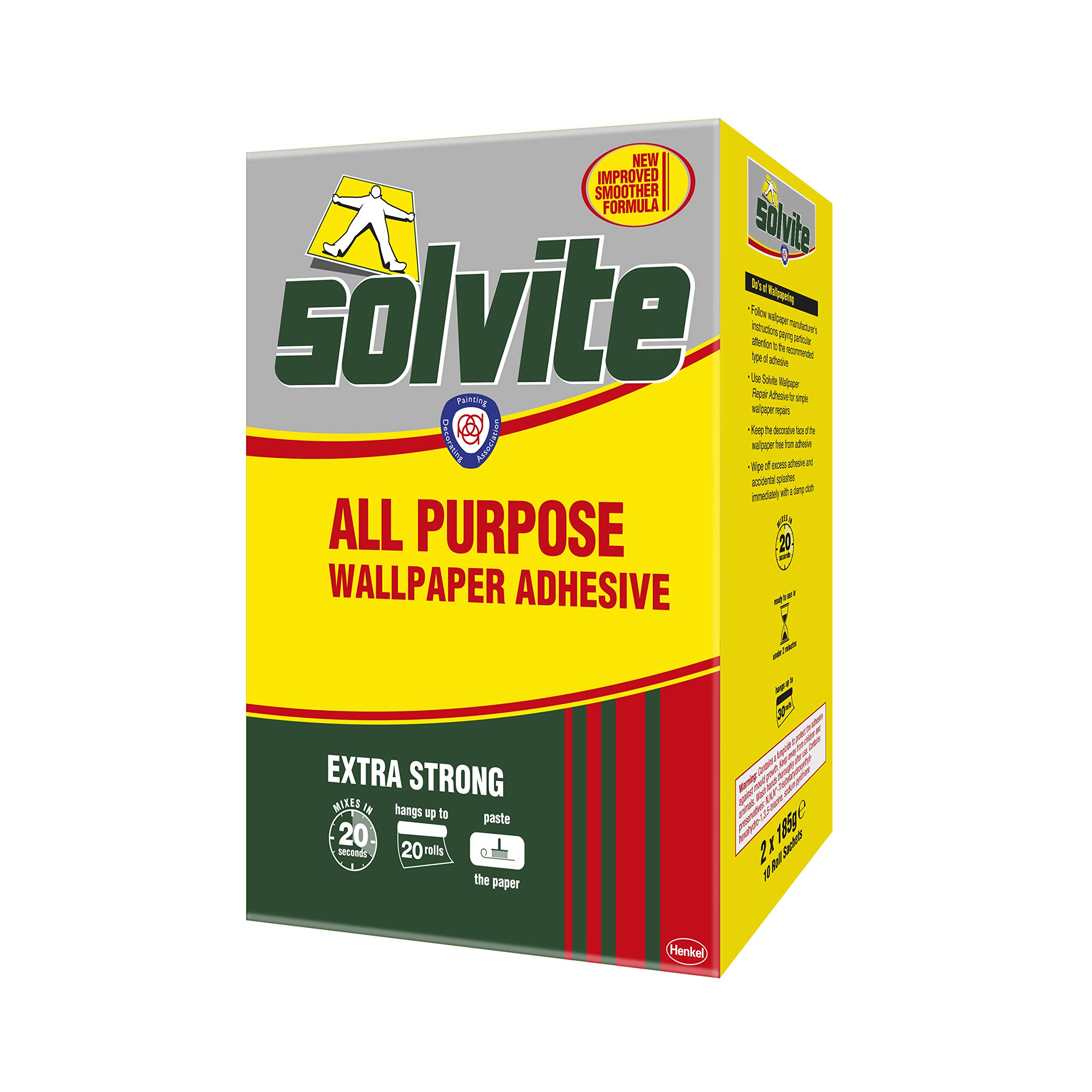 Solvite AllPurpose Wallpaper Adhesive, Reliable Adhesive for Wallpaper