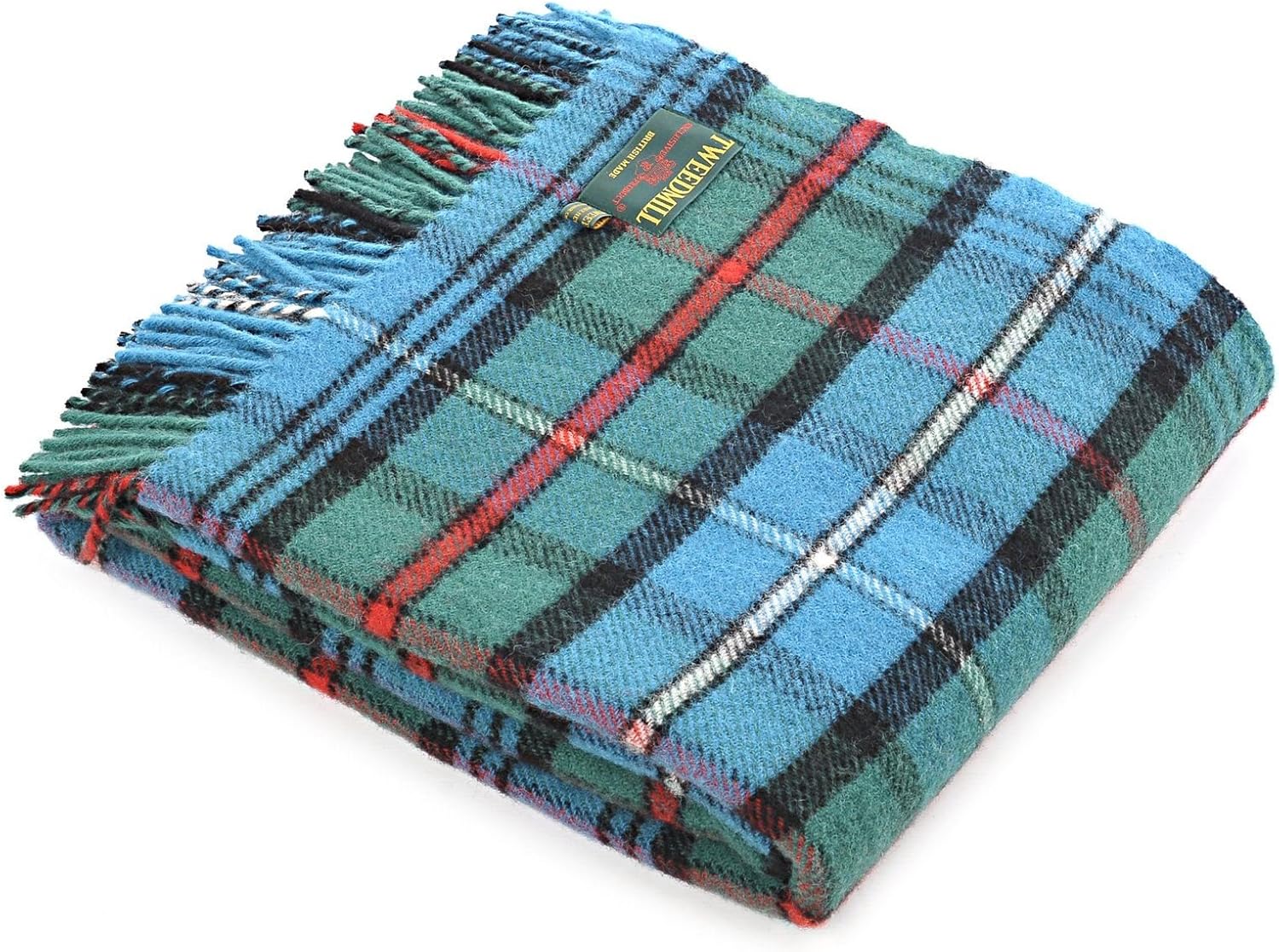Tweedmill Textiles Hunting Robertson Tartan Knee Rug Pure New Wool