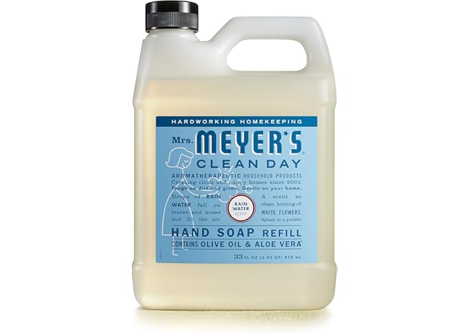 MRS. MEYER'S CLEAN DAY Liquid Hand Soap Refill, Rainwater, 33 OZ