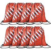 Shappy 8-Piece Football Drawstring Bags - Sports Party Favor Gift Bags for Gym and Sports