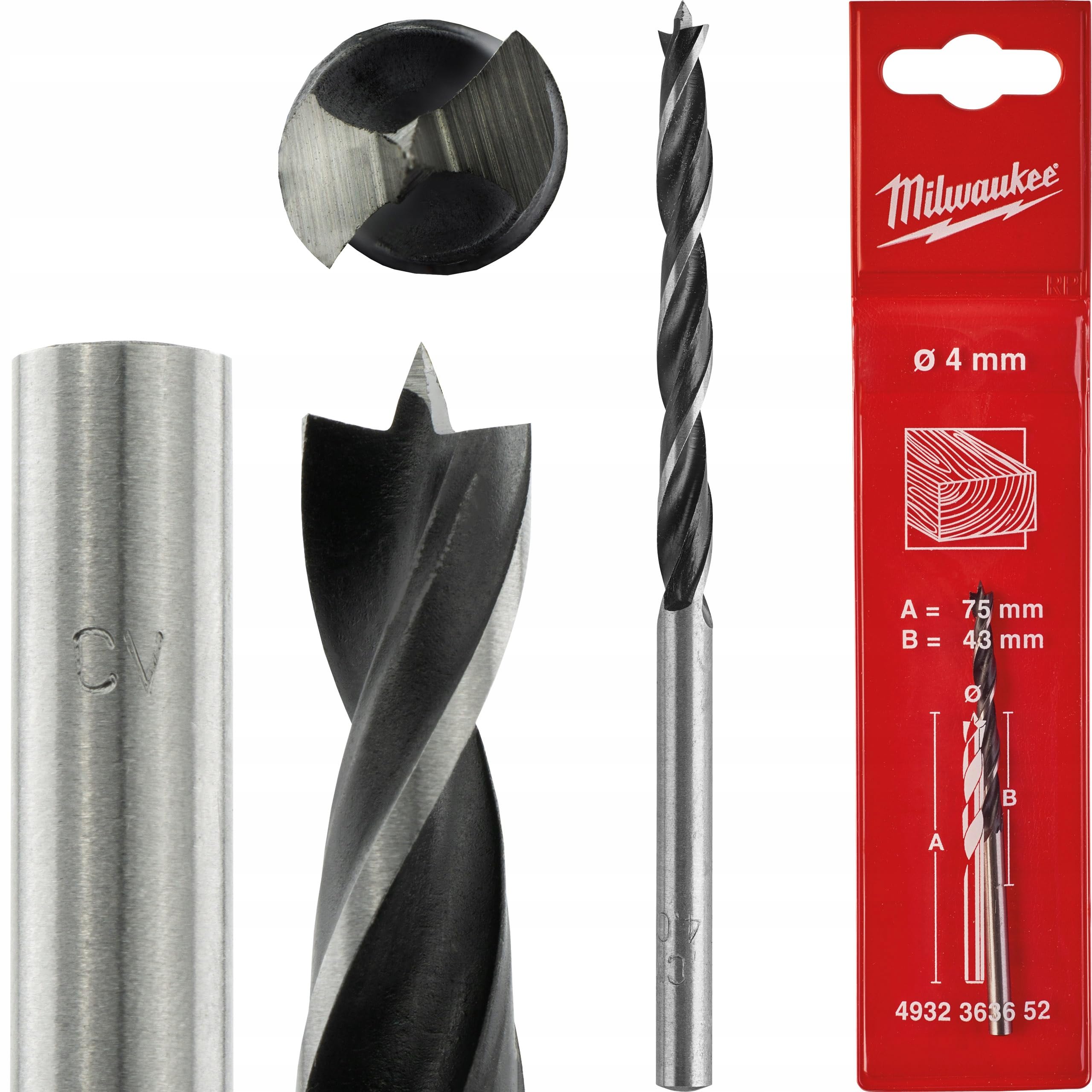 milwaukee-mandrino for Madeira 4 x 75