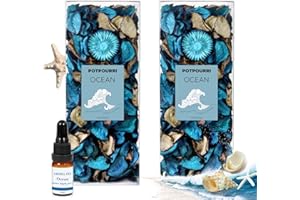 STRN Potpourri Bowl Filler – Ocean Scented Dried Flower Bags, Bowl Vase Filler, Decorative Potpourri for Vase or Bathroom – L
