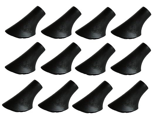 MIGHTY PEAKS 12 Stück / 6 Paar Nordic Walking Pads Asphalt Gummipuffer X-4GT für alle gängigen Nordic Walking Stöcke - Wander