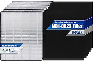 6-Pack MD1-0022 Replacement Filter for Vornado Air Purifier H13 True HEPA Filters - Compatible with Vornado AC300 AC350 AC500