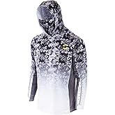 SYNKER Stealth All Weather Performance Fishing Camo Hoodie | UPF 50+ Long Sleeve Shirt for Men and Women, Camouflage (Black)