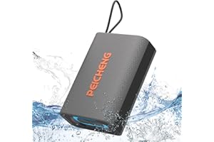 PEICHENG Speaker, Portable Wireless Bluetooth Speakers, Waterproof Loud Stereo Sound with RGB Lights TWS Paire Long Playtime for Home/Party/Outdoor, Electronic Gadgets (1PCS, Gray)