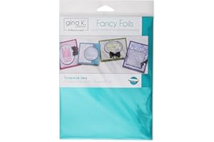 ICRAFT Gina K. Designs for Therm O Web - 18033 Fancy Foils, 6" x 8" Sheets, Turquoise Sea 12 Count