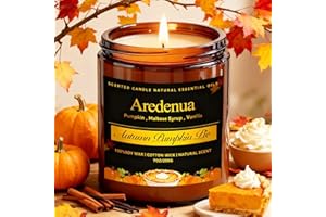 Pumpkin Pie Candle - Fall Scented Candles for Autumn, Halloween Pumpkin Candle - 7 OZ Soy Candles for Home Scented - Hallowee