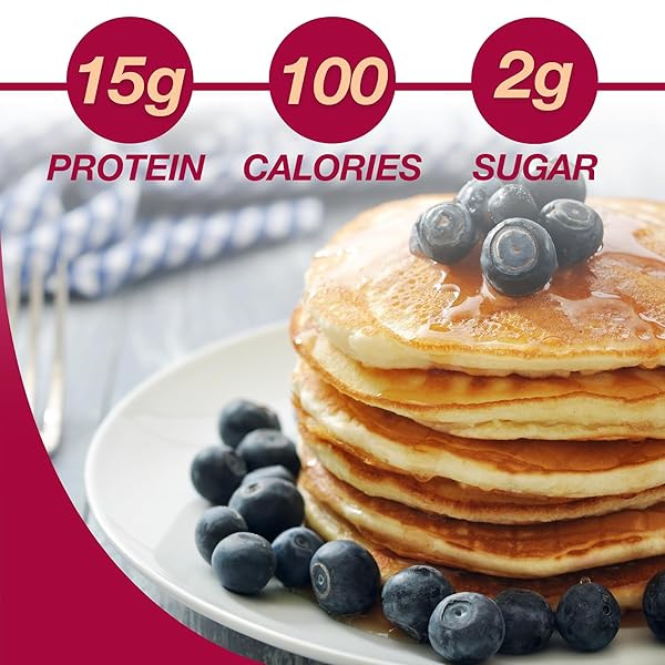 PROTIDIET BLUEBERRY PROTEIN PANCAKES – LOW SUGAR, LOW FAT, HIGH PROTEIN SNACKS FOR ADULTS – NUTRITIOUS MEAL REPLACEMENT – PERFECT ON-THE-GO PROTEIN PANCAKE MIX – 7 BLUEBERRY PANCAKES PER BOX