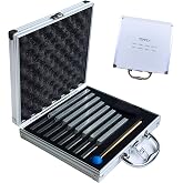 TENFLY Tuning Fork Set of 8 (256 Hz，288 Hz，320 Hz，341.3 Hz，384 Hz，426.6 Hz，480 Hz，512 Hz), Tuning Forks Perfect for Healing, Chakra, Sound Therapy, Keep Body, Mind and Spirit in Perfect Harmony