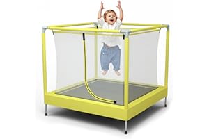 EL&IT·Wings Trampoline for Kids-6.5FT/4.5FT Indoor/Outdoor Toddler/Kids Trampoline with Net, Safety Small/Baby Trampoline with Enclosure-Birthday Gift for Children Age 1-8