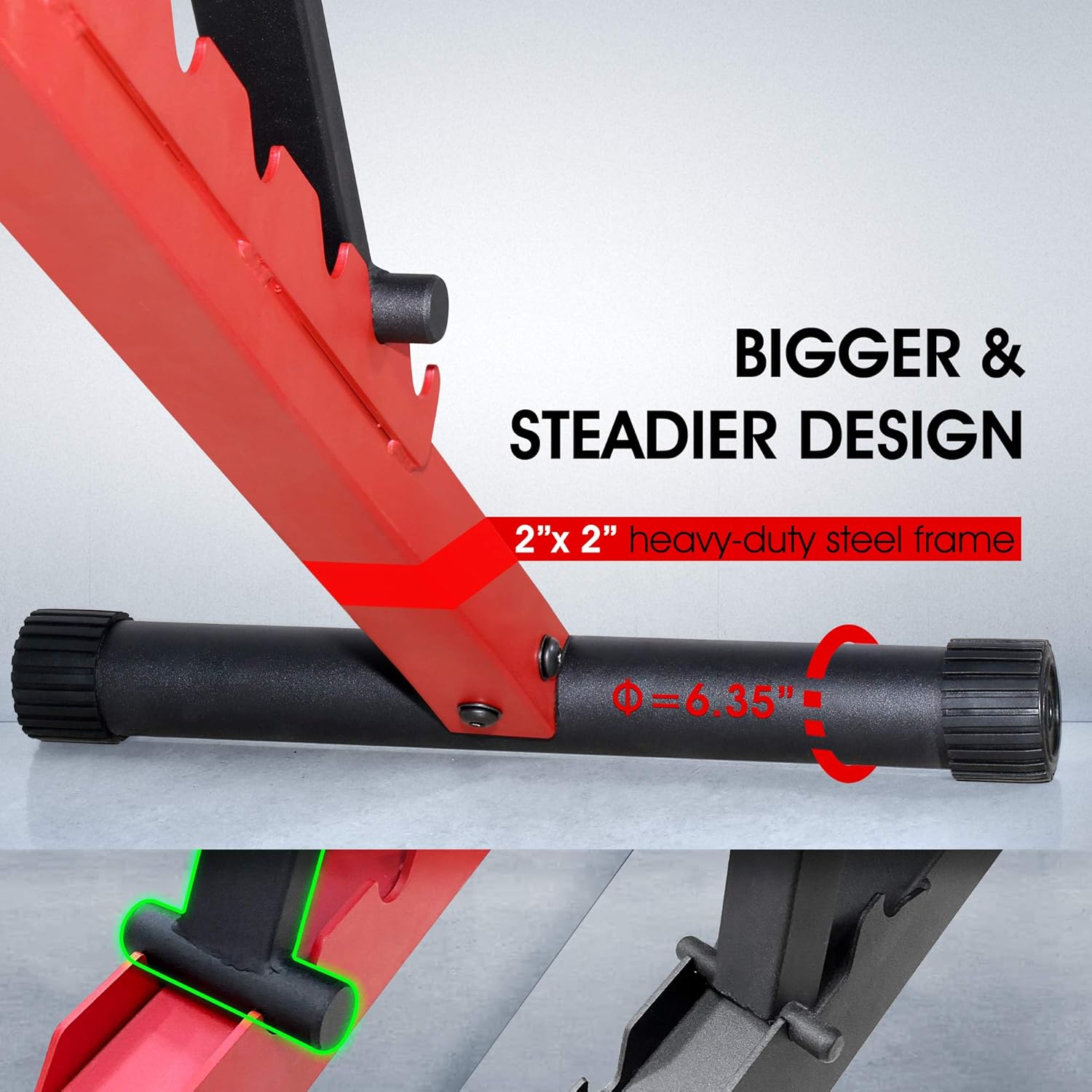 STOZM Adjustable Weight Bench / Utility Weight Bench with Foldable Design - Multi-purpose Flat/Incline/Decline Bench for Home Gym (Crimson), CVHZ: Sports & Outdoors