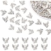 arricraft 100 Pcs Antique Silver Eagle Charms, Zinc Alloy Hawk Pendants, Metal Beads Eagle Charms Hanging Beads Pendants for DIY Jewelry Making
