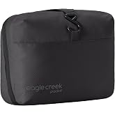 Eagle Creek Pack-It Hanging Toiletry Kit, Black | Dual Compartment Toiletry Kit for Keeping Small Items Organized, Water-Resistant, Top Grab Handle, Zipper Pouch