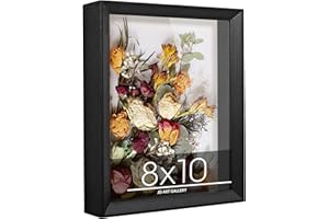JD ART GALLERY 8x10 Black Shadow Box Frame Made of Eco-Friendly Wood | Handcrafted | HD Glass for Wall and Tabletop
