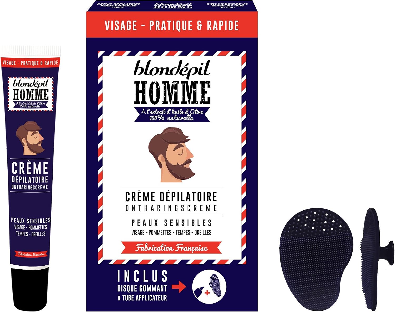 Blondepil Man Depilatory Cream under the Shower for Face / Cheekbones / Tempes / Ears 20 ml - Image 3