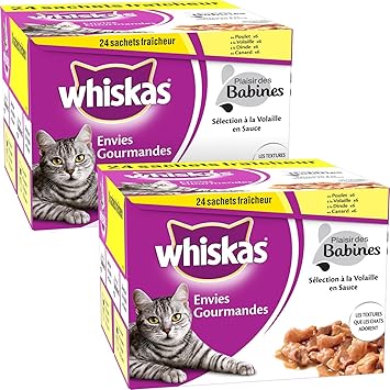 Whiskas Zum Fressen Gern Katzenfutter Köstlich Schlecken Geflügel 48 Beutel 2 X 24 X 85 G