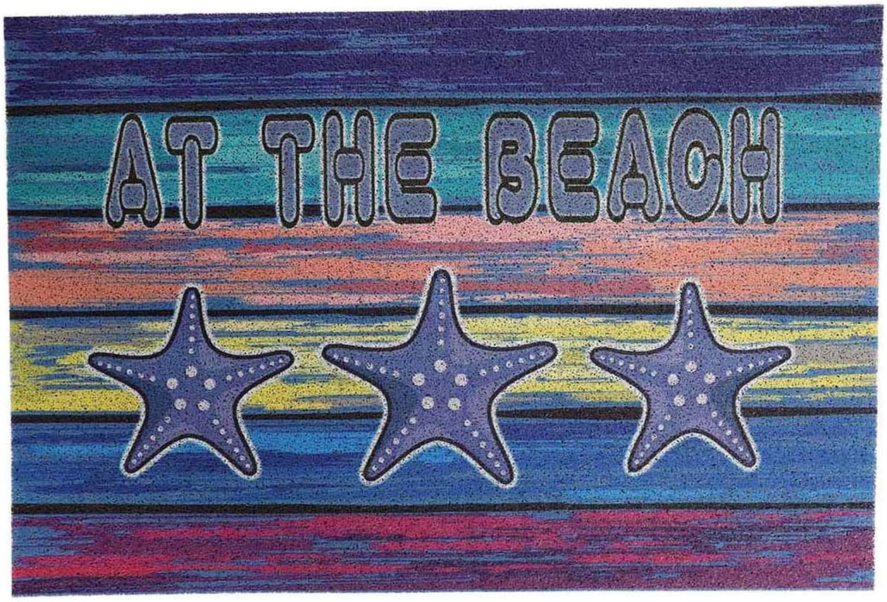 Darkyazi 23.6" x 35.4" Colorful Doormats Entrance Front Door Rug Funny Outdoors/Indoor/Bathroom/Kitchen/Bedroom/Entryway Floor Mats，Non-Slip Rubber (Starfish)