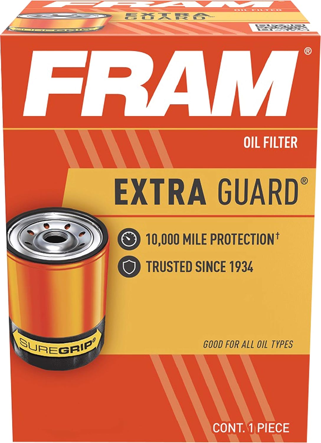 FRAM Extra Guard PH2, 10K Mile Change Interval Spin-On Oil Filter: Automotive