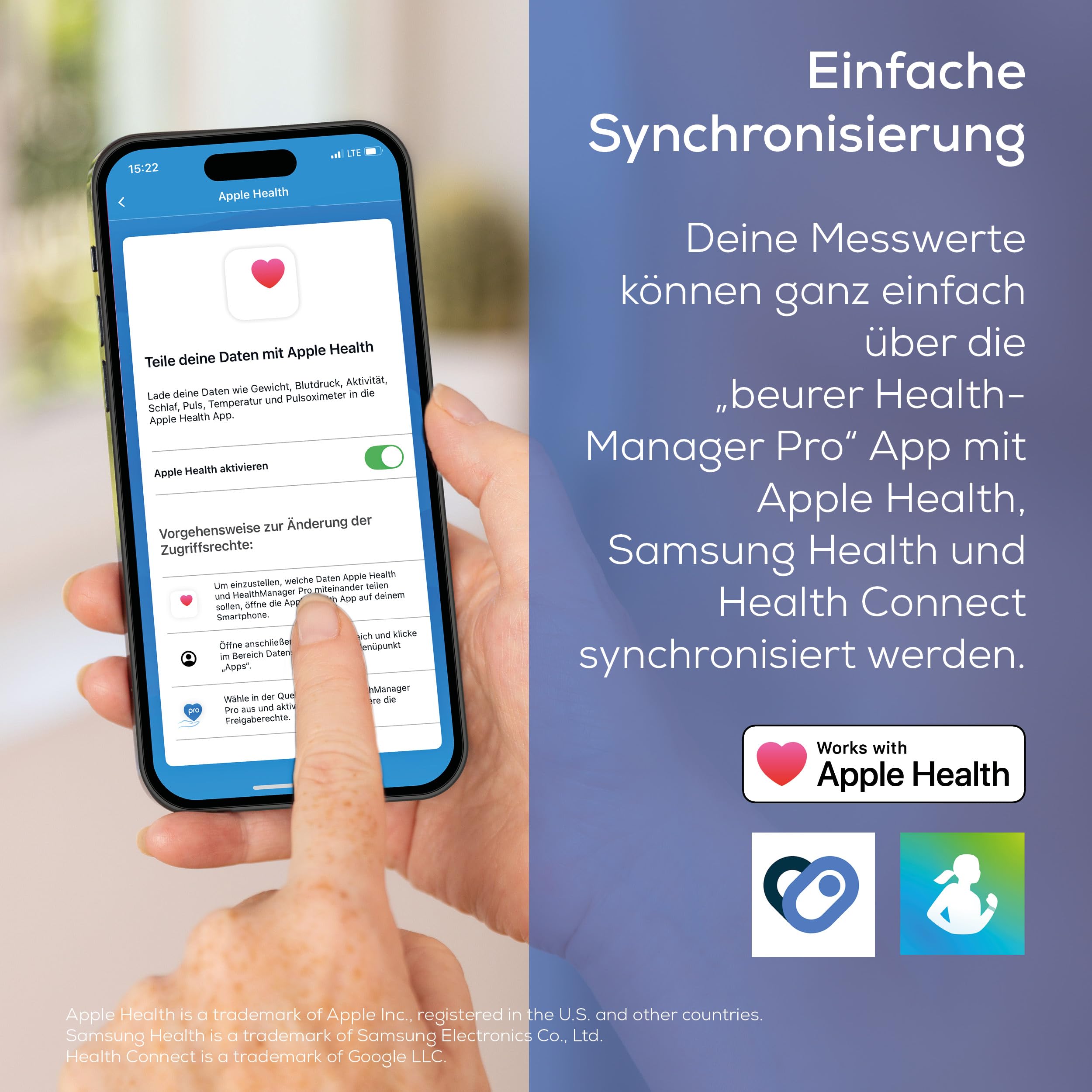 Beurer BM 27 Oberarm-Blutdruckmessgerät mit Manschettensitzkontrolle, klinisch validiert, Manschette für 22-42 cm, Risikoindikator, Arrhythmie-Erkennung, Datenübertragung zu Apple Health und co. 6