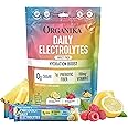 Organika Canadian-Made Electrolytes Powder - Variety Pack Sachets (Raspberry/Lemonade/Pineapple) On-the-Go Sugar-Free Hydrati