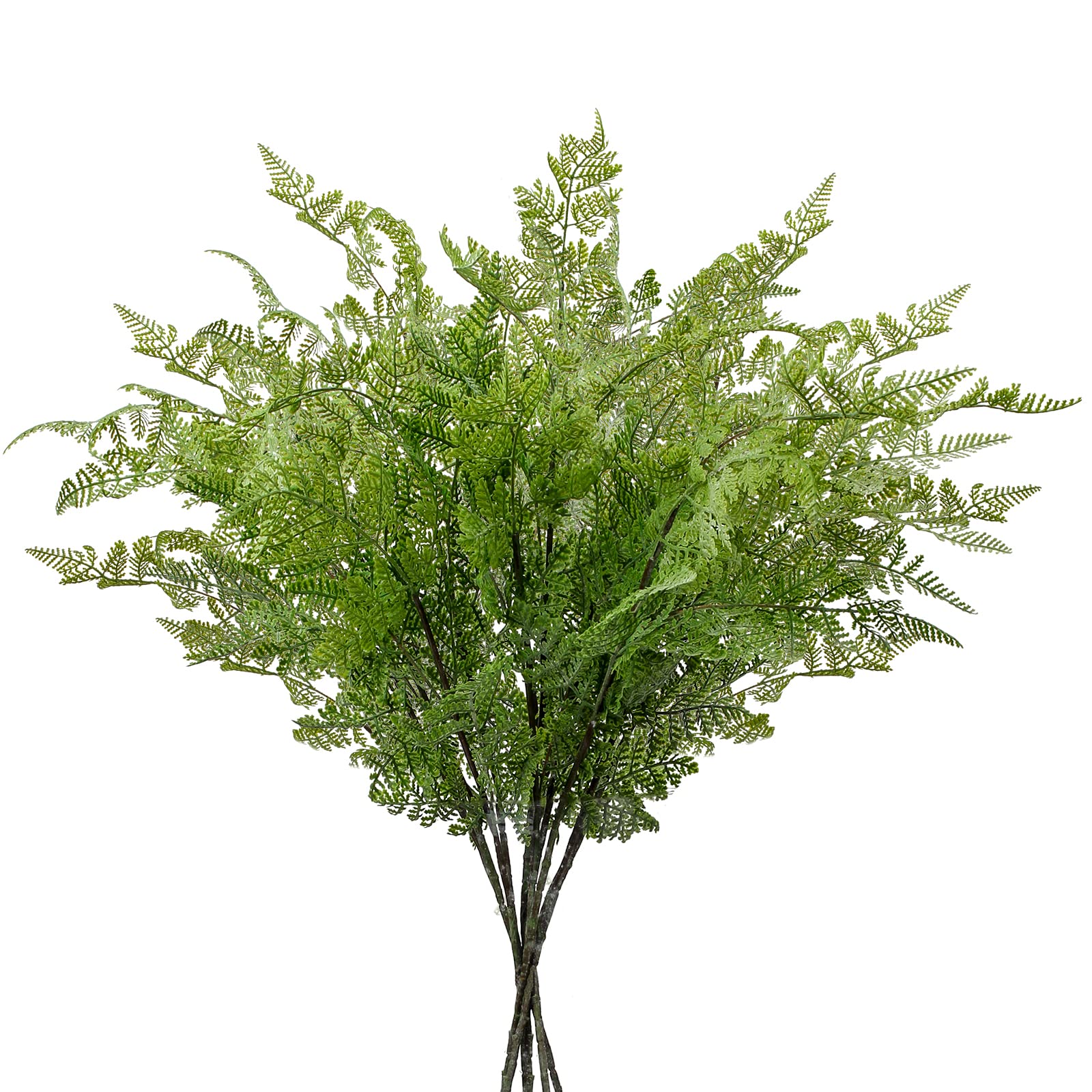 Photo 1 of 30" Artificial Boston Fern Plants Bushes Fake Shrubs Bush Greenery Plants Faux Fern Plant Large for Outdoors UV Resistant Garden Plants or Home Office Desk Indoor Decor 6pcs