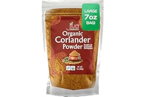 Jiva Organics Organic Ground Coriander Powder - Non-GMO, Pure - Dhania, Coriander Seeds Ground (7 Ounce Bag)