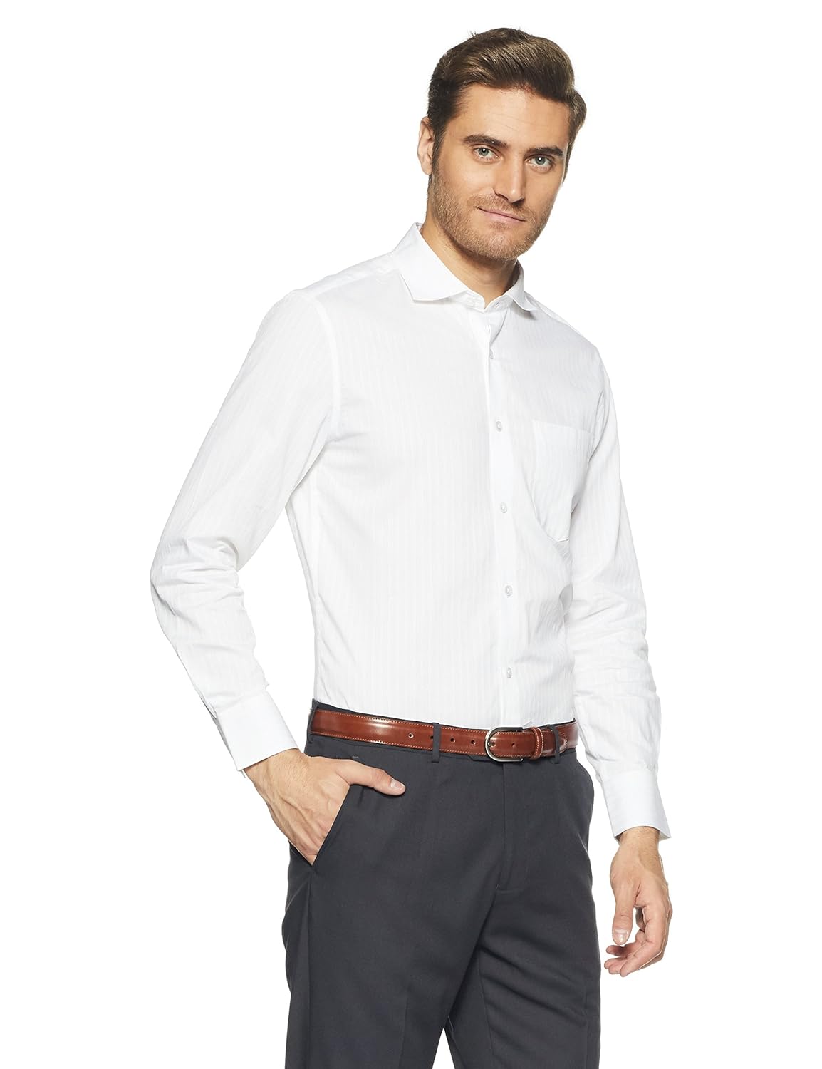 xessentia men's slim fit formal shirt
