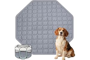 IPOZITO Dog Bed Mat Suitable for Pet Playpen Washable Crate Pad for Medium Sized Dog Soft Crate Mat with Anti-Slip Bottom Gray 36 inch