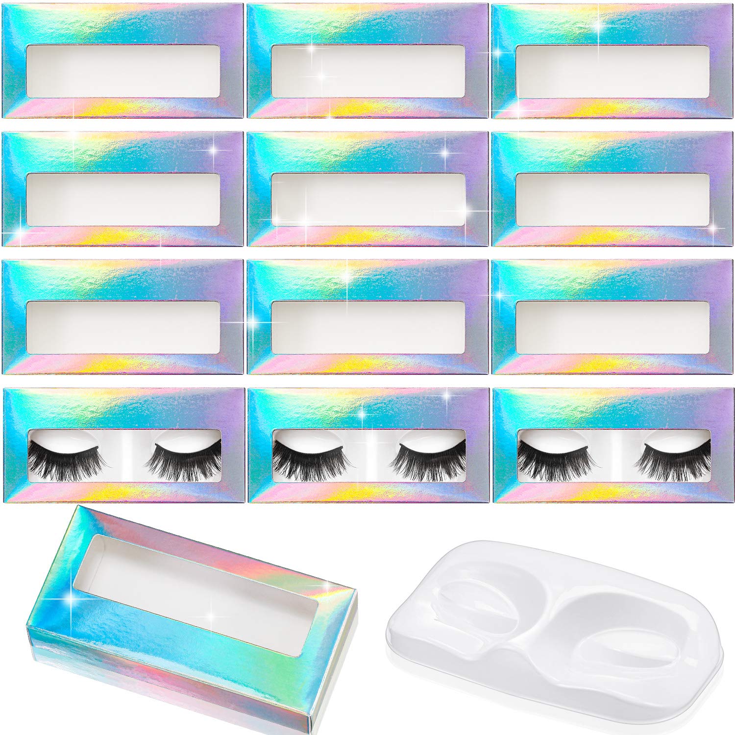 60 Pieces Empty Eyelash Case, 30 Empty Eyelash Boxes Lash