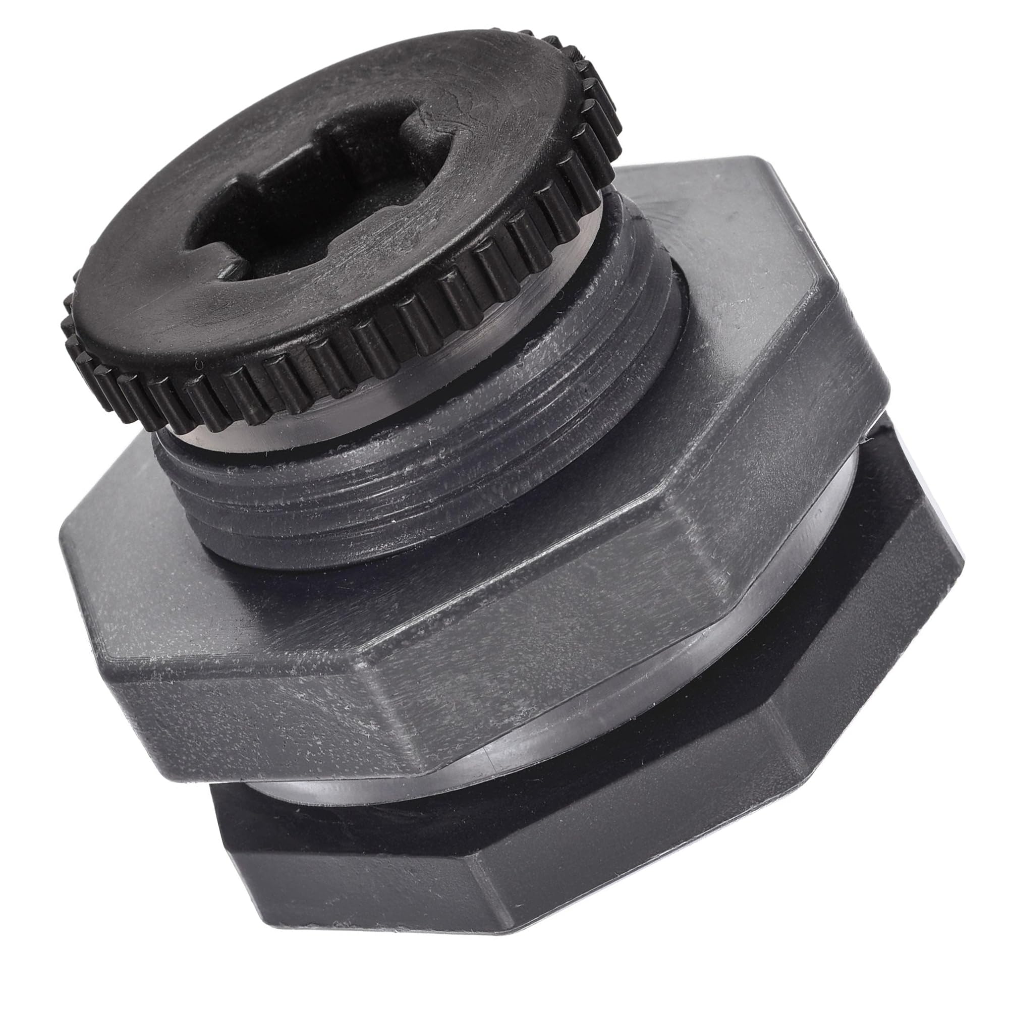 MACHSWON PVC Bulkhead Tank Adapter with Plug Fitting G1/2 Thread for Rain Barrels Water Tank Aquariums Ponds 1 Set