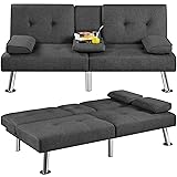 Yaheetech Convertible Sofa Bed Adjustable Fabric