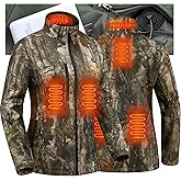 NEW VIEW Women Heated Jacket with 10000mAh Battery Pack,Electric Heated Coat Rechargeable for Winter Outdoors,Hunting,Fishing
