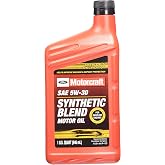 Genuine Ford Fluid XO-5W30-QSP SAE 5W-30 Premium Synthetic Blend Motor Oil - 1 Quart Bottle