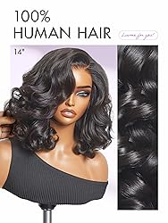 LUVME HAIR 100% Human Hair Wigs Loose Wave Glueless