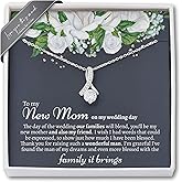Graceful Beauty 14k White Gold Necklace - Sentimental Wedding Gift for Mother of the Bride or Groom