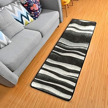 Amazon Com Hallway Runner Rug Rubber Backing Zebra Print Runner Rug For Kitchen Rug Carpet Runner Non Skid Washable Rug Runner 2x6 Baby