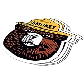 Smokey The Bear - Firefighting Wildlife Decal Sticker for Car Truck Laptop Vinyl (4 Pack) - Made in The USA