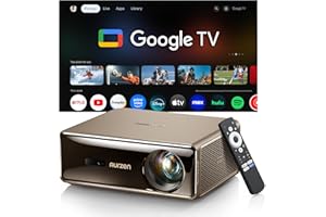 Aurzen EAZZE D1 MAX Upgraded Google TV Smart Projector 4K Supported, Ultra-Bright 1000 ANSI Lumens, MEMC Tech, Fully Automati