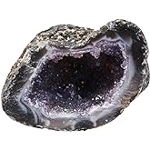 rockcloud Natural Raw Crystal Stone Agate Geode Quartz, 1-2.5" | 13-56 Grams, Unique Geode, Druzy Home Decoration Gemstone Specimen, for Meditation, Healing Crystal Collection