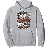 Dope Black Pisces Zodiac Sign Astrology Pullover Hoodie
