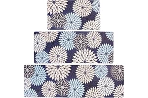 CHICNOOK PVC Anti-Fatigue Kitchen Mats Set of 3, Non-Slip Kitchen Rugs, Comfort Standing Runner Rug, Multipurpose Indoor Mats