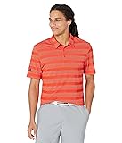 adidas Two-Color Stripe Polo Semi Impact Orange LG