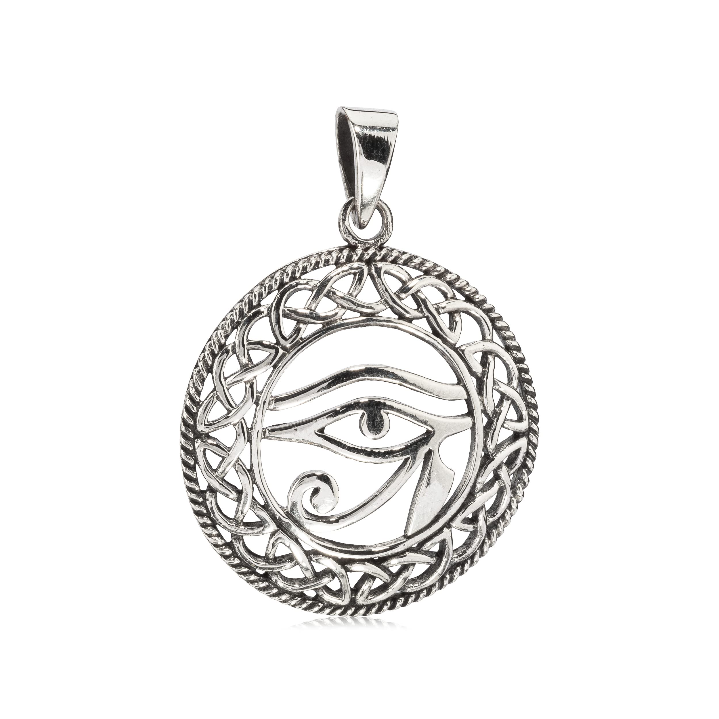 NKlaus Pendant Eye of Horus 925 Silver 3cm Egyptian protection symbol Amulet 12078